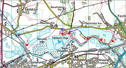 Fairburn Ings Map